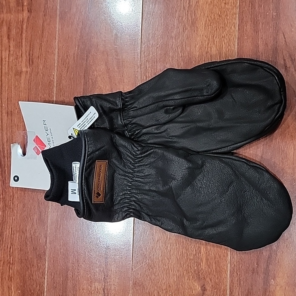 NWT Men's size M Obermeyer Leather Mittens